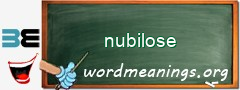 WordMeaning blackboard for nubilose